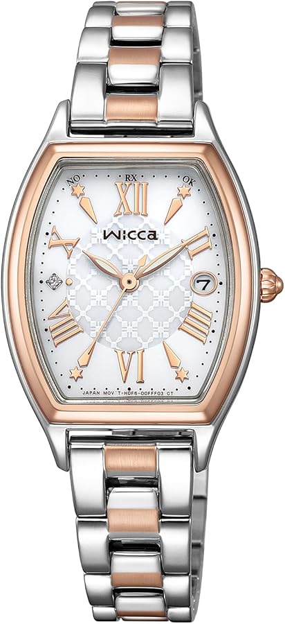【新品】シチズン CITIZEN wicca 腕時計 レディース KS4-031-11 ソーラーテック電波時計（H0F6-04M） シルバーxシルバー/ピンクゴールド アナログ表示 wicca（ウィッカ） シチズン ソーラーテック電波時計 腕時計 アナログ